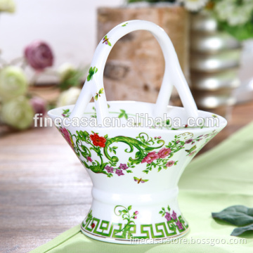 Elegant New Bone China Fruit Basket